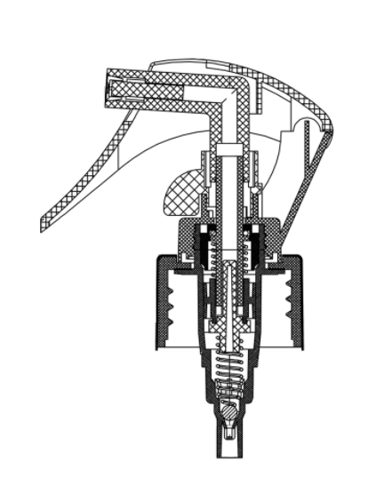 mini trigger sprayer drawing