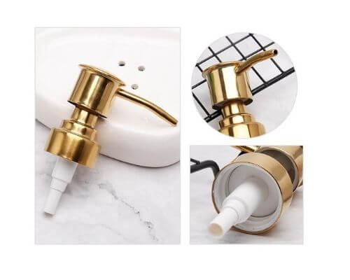 Gold Metal Soap Dispenser Pump