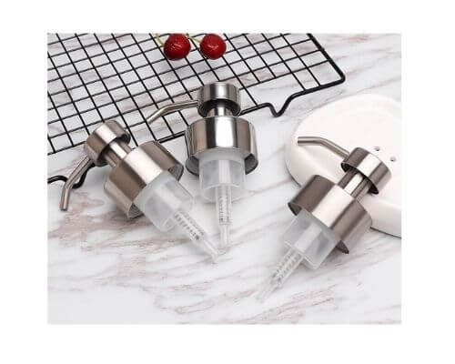 Metal foaming soap dispenser pump