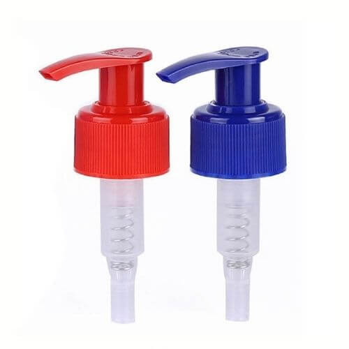 Plastic lock up lotion pump